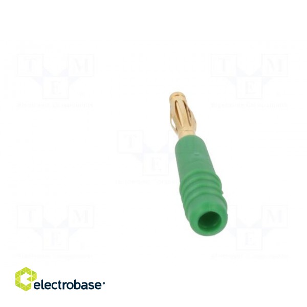 Plug | 2mm banana | 10A | 60V | green | Plating: gold-plated | 0.5mm2 image 5
