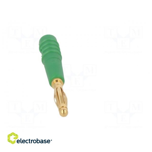 Plug | 2mm banana | 10A | 60V | green | Plating: gold-plated | 0.5mm2 paveikslėlis 9