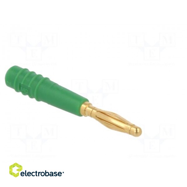 Plug | 2mm banana | 10A | 60V | green | Plating: gold-plated | 0.5mm2 paveikslėlis 8