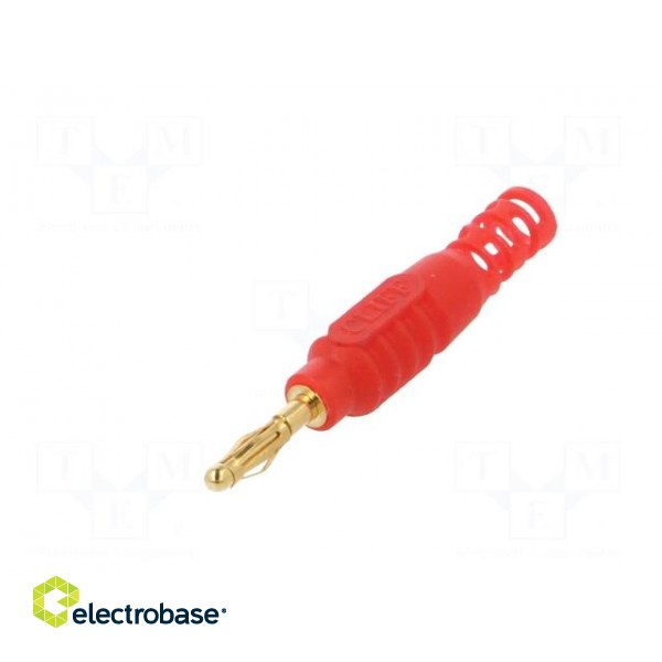 Plug | 2mm banana | 10A | 30VAC | 60VDC | red | Connection: soldering image 2