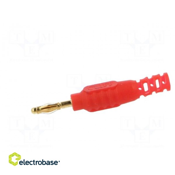 Plug | 2mm banana | 10A | 30VAC | 60VDC | red | Connection: soldering image 3