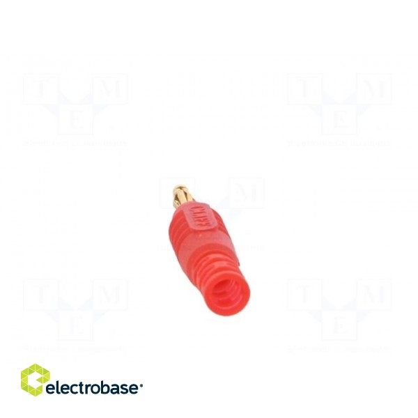 Plug | 2mm banana | 10A | 30VAC | 60VDC | red | Connection: soldering фото 5