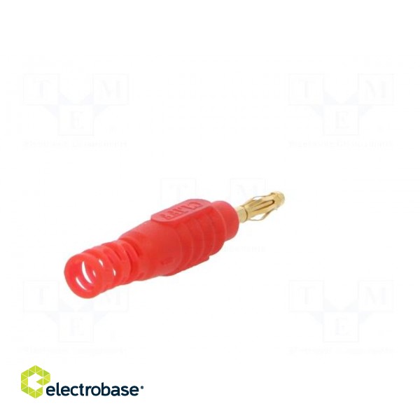Plug | 2mm banana | 10A | 30VAC | 60VDC | red | Connection: soldering image 6