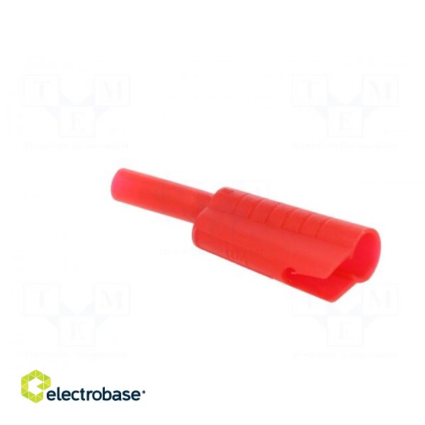 Plug | 2mm banana | 10A | 30VAC | 60VDC | red | Connection: soldering image 4