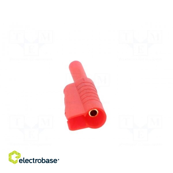 Plug | 2mm banana | 10A | 30VAC | 60VDC | red | Connection: soldering фото 5
