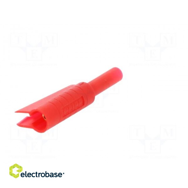 Plug | 2mm banana | 10A | 30VAC | 60VDC | red | Connection: soldering image 6