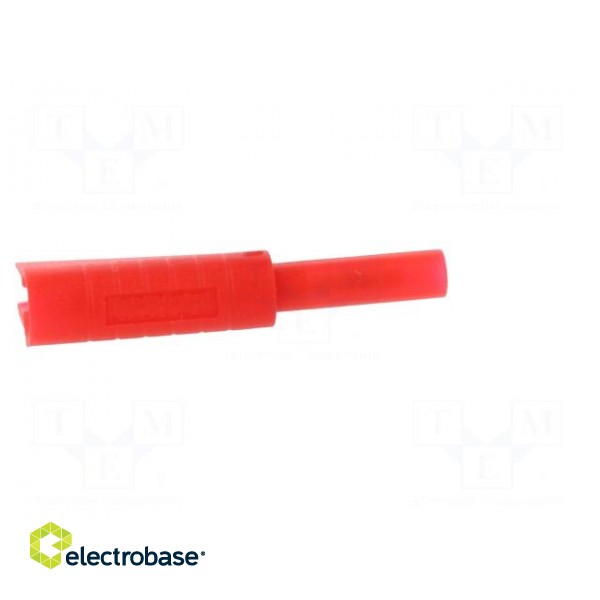 Plug | 2mm banana | 10A | 30VAC | 60VDC | red | Connection: soldering фото 7