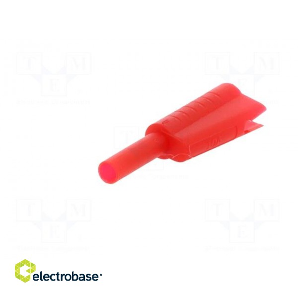Plug | 2mm banana | 10A | 30VAC | 60VDC | red | Connection: soldering фото 2