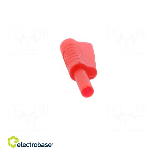 Plug | 2mm banana | 10A | 30VAC | 60VDC | red | Connection: soldering фото 9