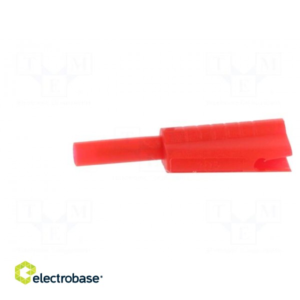 Plug | 2mm banana | 10A | 30VAC | 60VDC | red | Connection: soldering фото 3