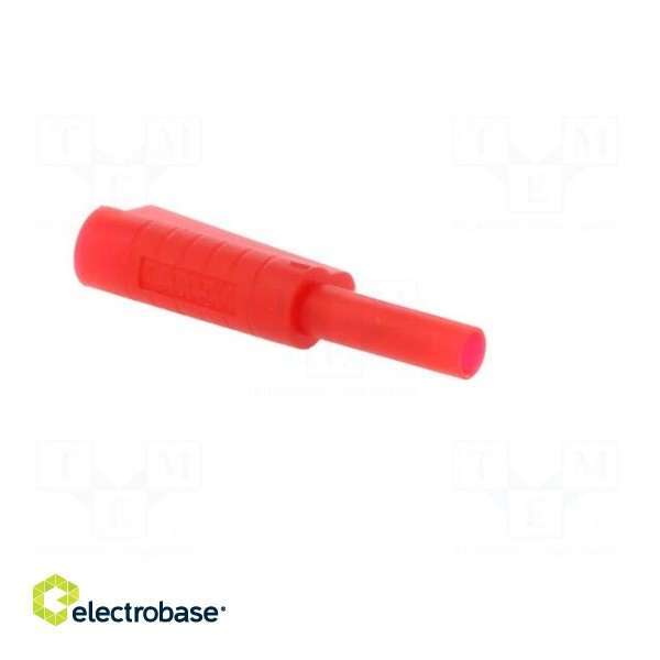Plug | 2mm banana | 10A | 30VAC | 60VDC | red | Connection: soldering фото 8