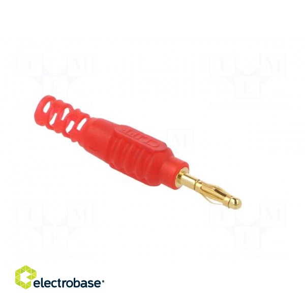 Plug | 2mm banana | 10A | 30VAC | 60VDC | red | Connection: soldering image 8