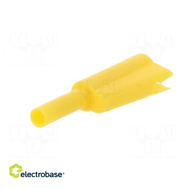 Plug | 2mm banana | 10A | 30VAC | 60VDC | yellow | Connection: soldering image 2