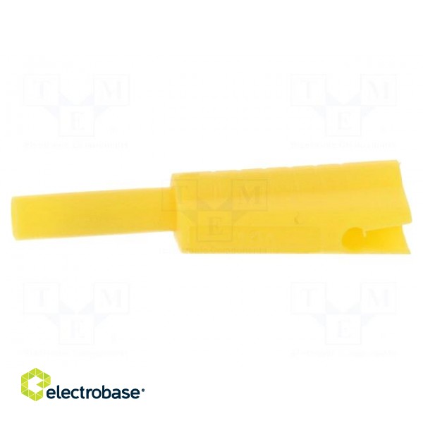Plug | 2mm banana | 10A | 30VAC | 60VDC | yellow | Connection: soldering image 3