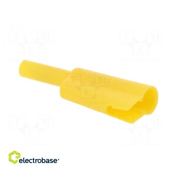 Plug | 2mm banana | 10A | 30VAC | 60VDC | yellow | Connection: soldering image 4
