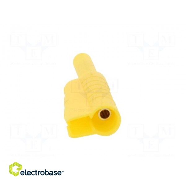 Plug | 2mm banana | 10A | 30VAC | 60VDC | yellow | Connection: soldering image 5