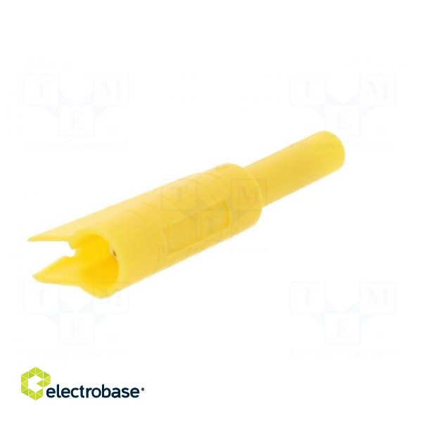 Plug | 2mm banana | 10A | 30VAC | 60VDC | yellow | Connection: soldering image 6