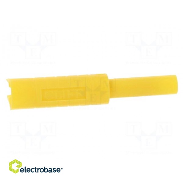 Plug | 2mm banana | 10A | 30VAC | 60VDC | yellow | Connection: soldering image 7