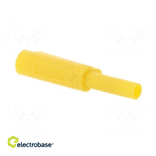 Plug | 2mm banana | 10A | 30VAC | 60VDC | yellow | Connection: soldering image 8