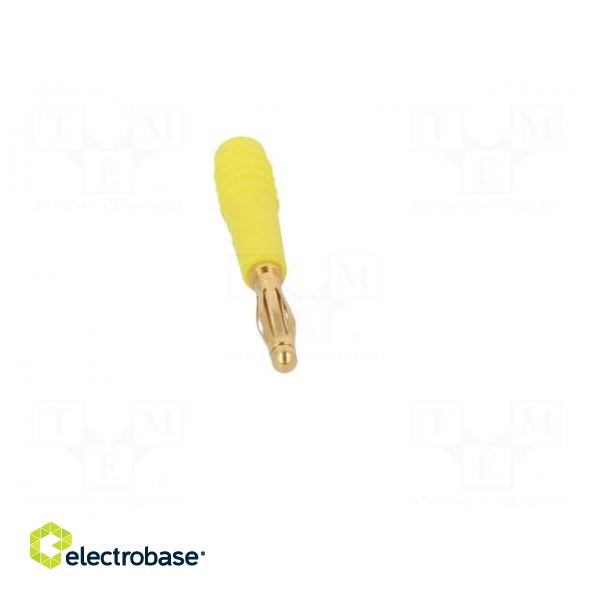 Plug | 2mm banana | 10A | 60V | yellow | Plating: gold-plated | 0.5mm2 paveikslėlis 9