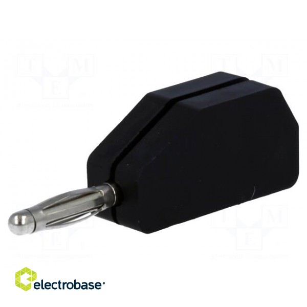 Plug | 2mm banana | 10A | 33VAC | 70VDC | black | Connection: soldering фото 1