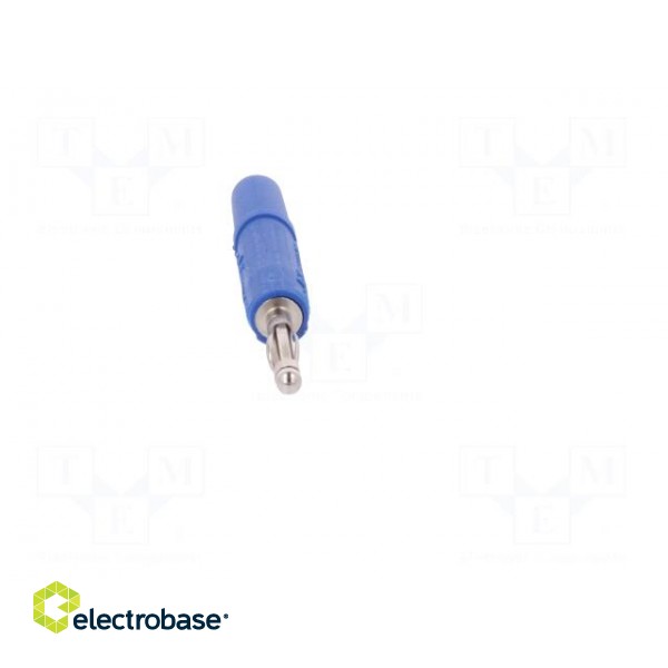 Plug | 2mm banana | 10A | 70VDC | blue | Plating: nickel plated | Ø: 2mm фото 9