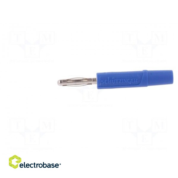 Plug | 2mm banana | 10A | 70VDC | blue | Plating: nickel plated | Ø: 2mm image 3