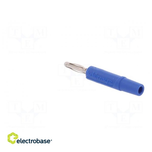 Plug | 2mm banana | 10A | 33VAC | 70VDC | blue | nickel plated | -25÷90°C image 4