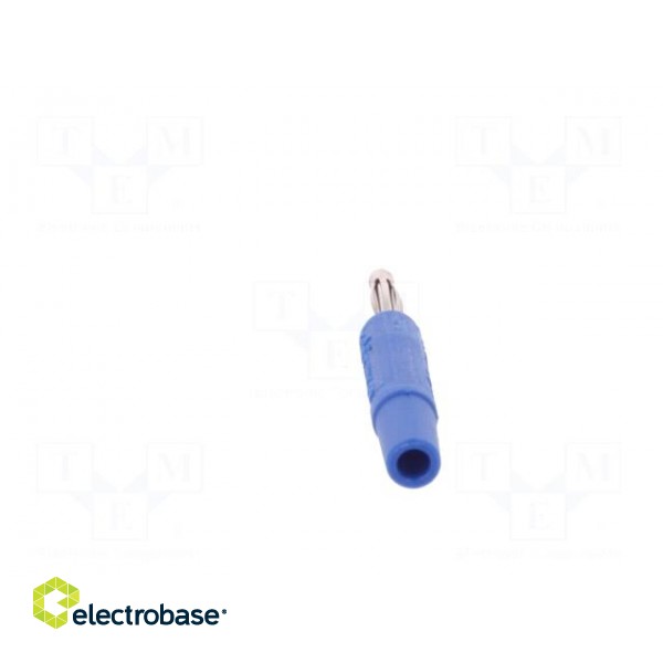 Plug | 2mm banana | 10A | 70VDC | blue | Plating: nickel plated | Ø: 2mm paveikslėlis 5
