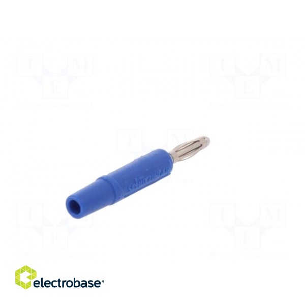 Plug | 2mm banana | 10A | 70VDC | blue | Plating: nickel plated | Ø: 2mm paveikslėlis 6