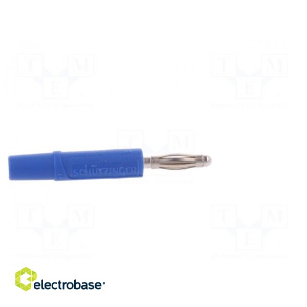 Plug | 2mm banana | 10A | 33VAC | 70VDC | blue | nickel plated | -25÷90°C image 7