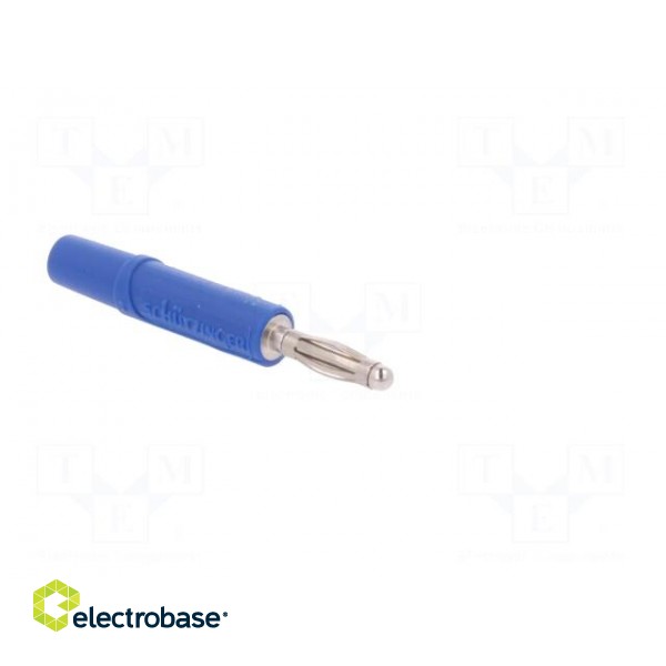 Plug | 2mm banana | 10A | 70VDC | blue | Plating: nickel plated | Ø: 2mm paveikslėlis 8