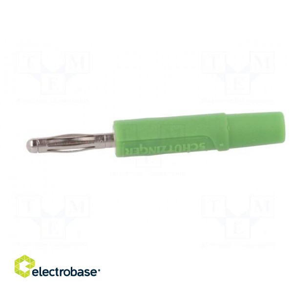Plug | 2mm banana | 10A | 70VDC | green | Plating: nickel plated | Ø: 2mm paveikslėlis 3