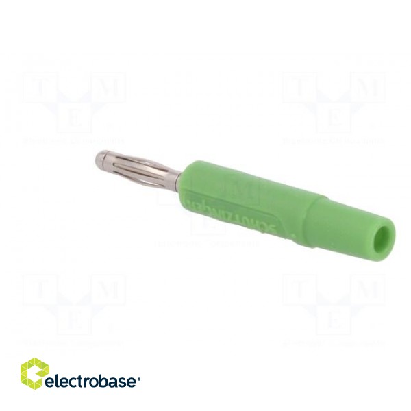 Plug | 2mm banana | 10A | 70VDC | green | Plating: nickel plated | Ø: 2mm фото 4