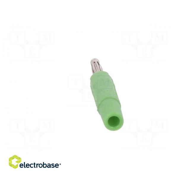 Plug | 2mm banana | 10A | 70VDC | green | Plating: nickel plated | Ø: 2mm фото 5