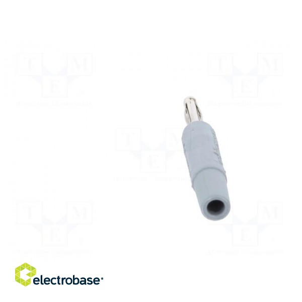 Plug | 2mm banana | 10A | 70VDC | grey | Plating: nickel plated | Ø: 2mm image 5
