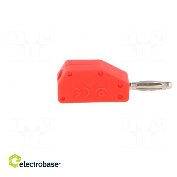 Plug | 2mm banana | 10A | 33VAC | 70VDC | red | Connection: soldering фото 7