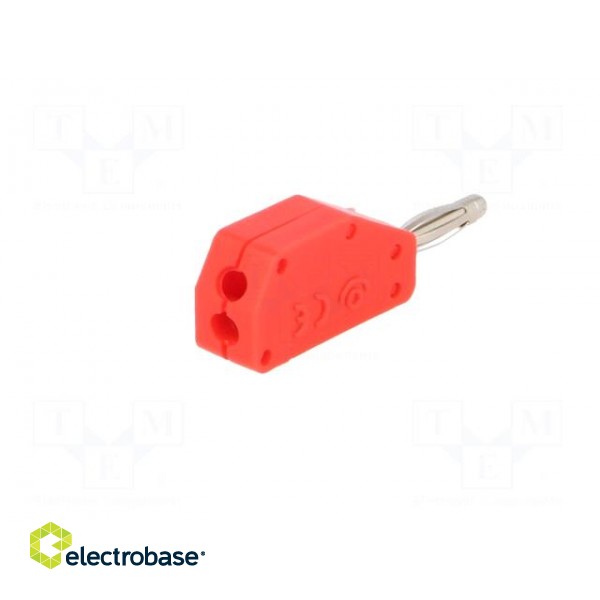 Plug | 2mm banana | 10A | 33VAC | 70VDC | red | Connection: soldering image 6