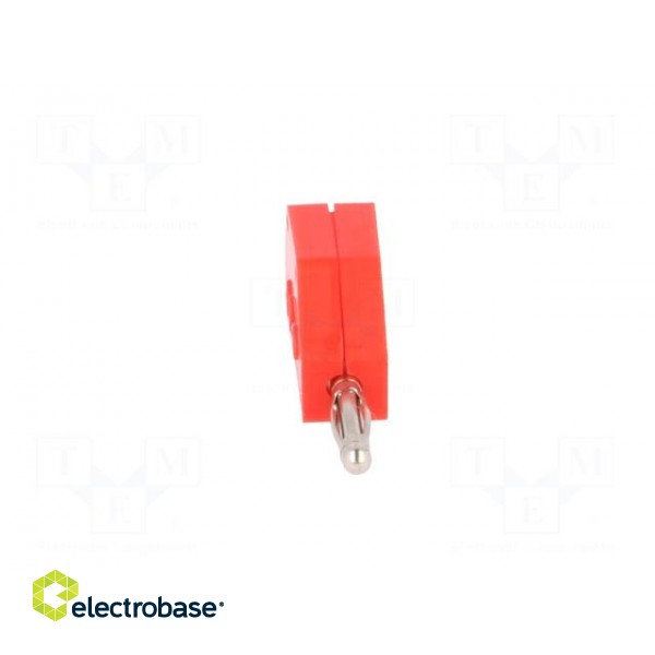 Plug | 2mm banana | 10A | 33VAC | 70VDC | red | Connection: soldered image 9