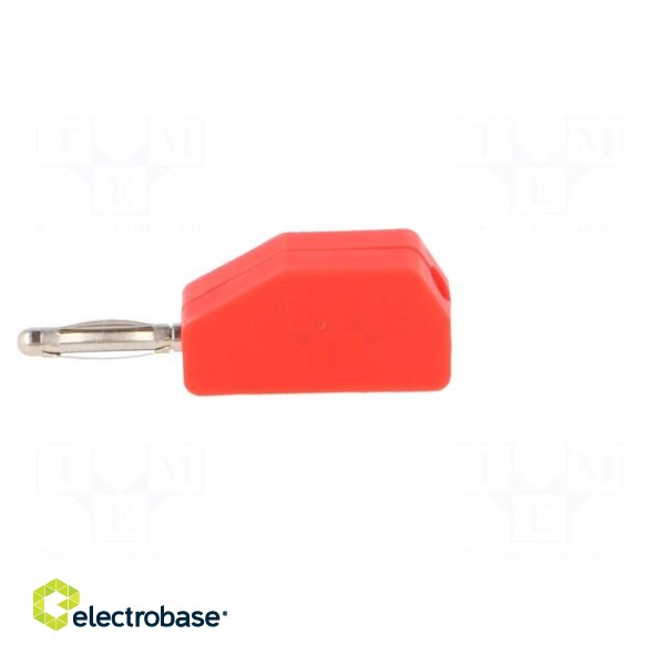 Plug | 2mm banana | 10A | 33VAC | 70VDC | red | Connection: soldering фото 3