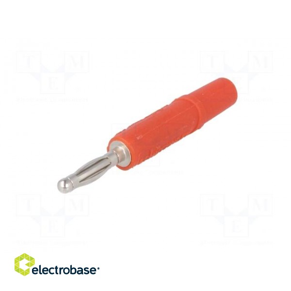 Plug | 2mm banana | 10A | 70VDC | red | Plating: nickel plated | -25÷90°C image 2