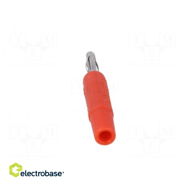 Plug | 2mm banana | 10A | 33VAC | 70VDC | red | nickel plated | -25÷90°C image 5