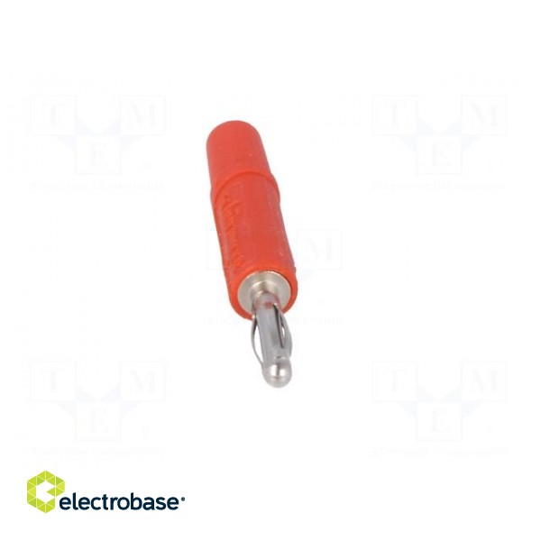 Plug | 2mm banana | 10A | 70VDC | red | Plating: nickel plated | -25÷90°C фото 9