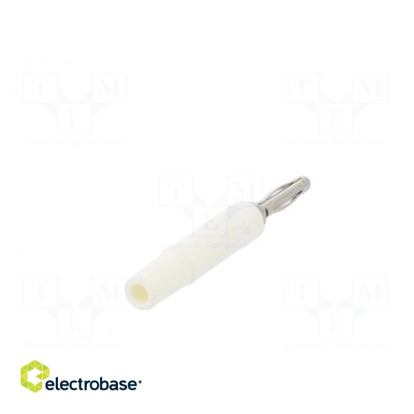 Plug | 2mm banana | 10A | 33VAC | 70VDC | white | nickel plated | -25÷90°C image 6