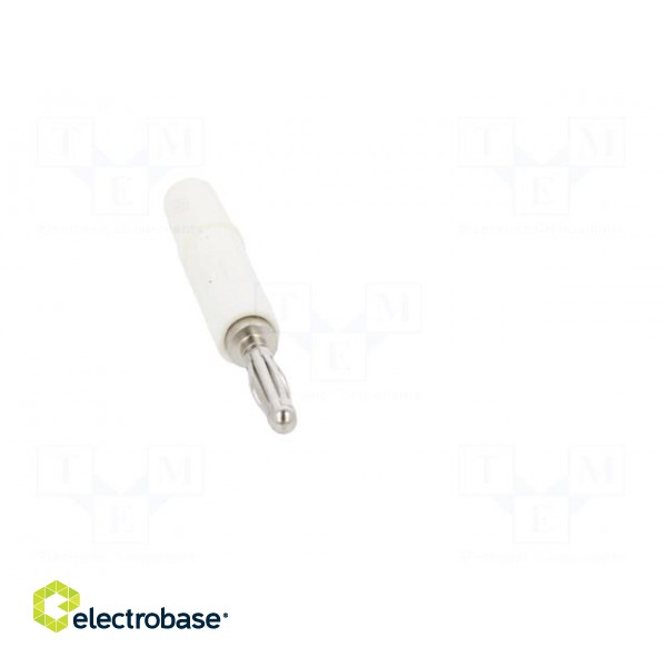 Plug | 2mm banana | 10A | 33VAC | 70VDC | white | nickel plated | -25÷90°C image 9