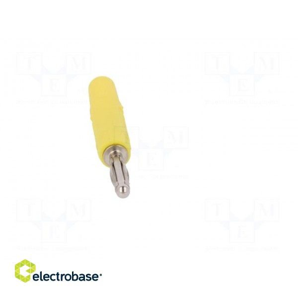 Plug | 2mm banana | 10A | 33VAC | 70VDC | yellow | nickel plated | Ø: 2mm image 9