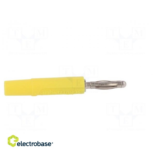 Plug | 2mm banana | 10A | 33VAC | 70VDC | yellow | nickel plated | Ø: 2mm image 7