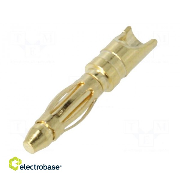 Plug | 2mm banana | 15A | Contacts: brass gold plated | 18AWG | 0.8mΩ