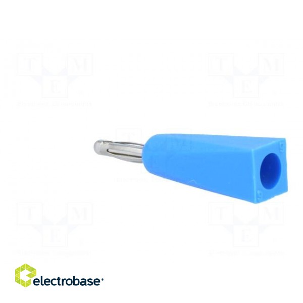 Plug | 2mm banana | 5A | blue | Mounting: on cable фото 4