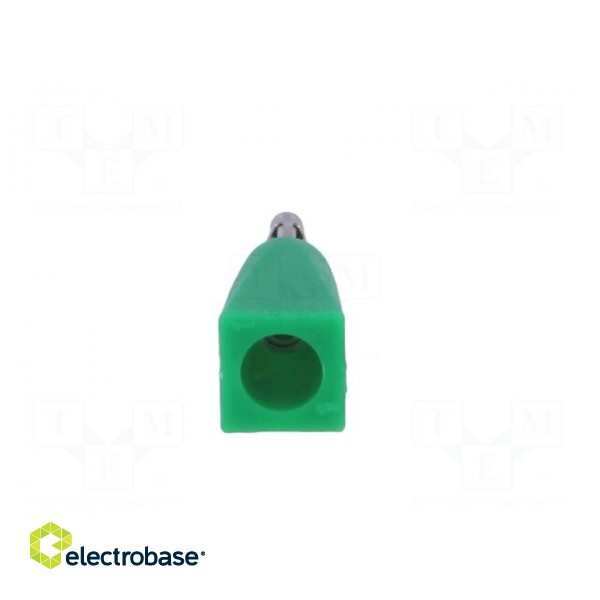 Plug | 2mm banana | 5A | green | Mounting: on cable фото 5